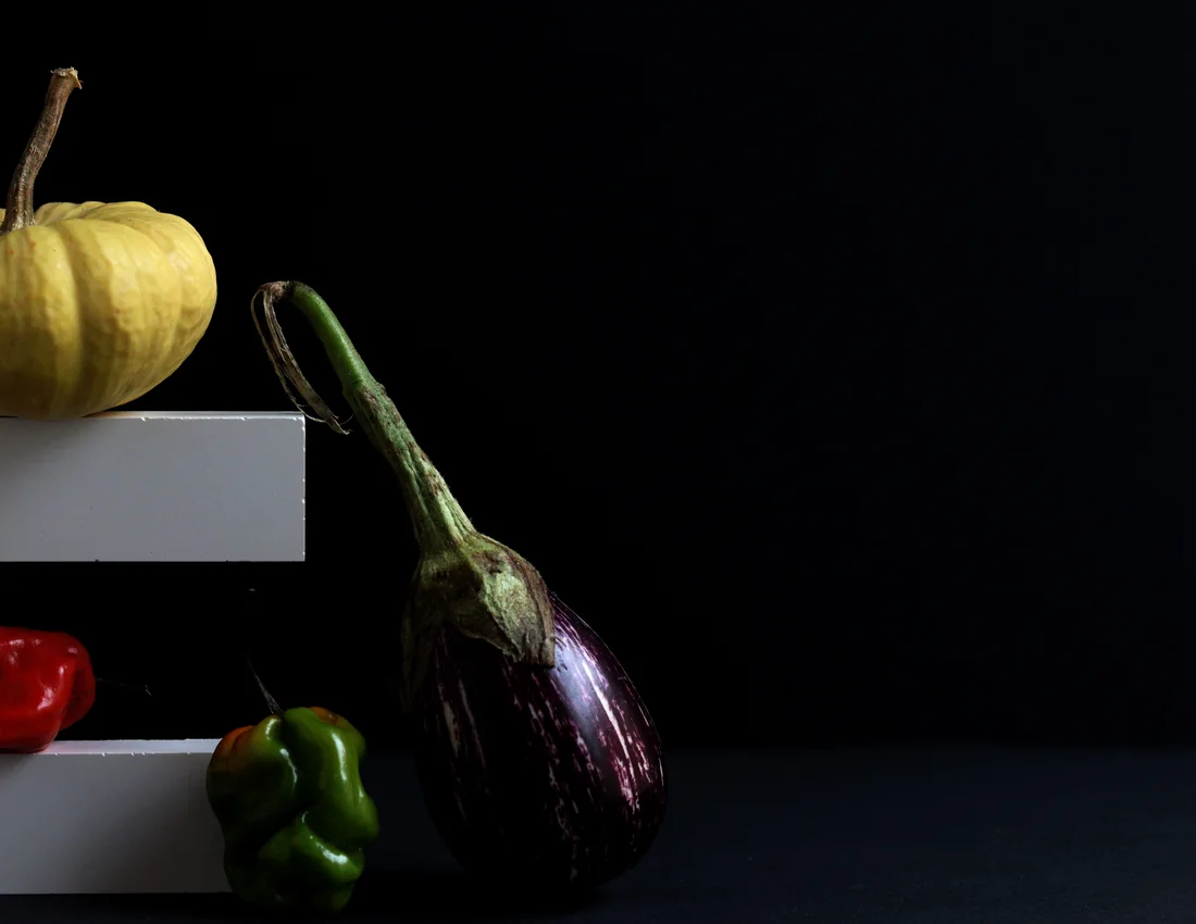 Kapia peppers and eggplant